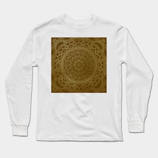 Mandala Royal - Cinnamon and Gold Long Sleeve T-Shirt